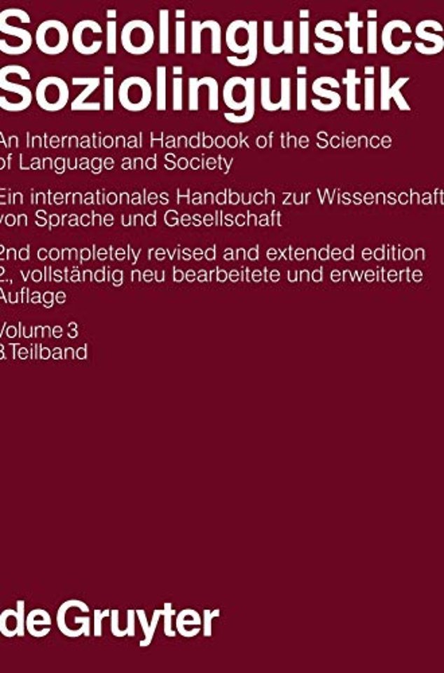 Sociolinguistics / Soziolinguistik. Volume 3