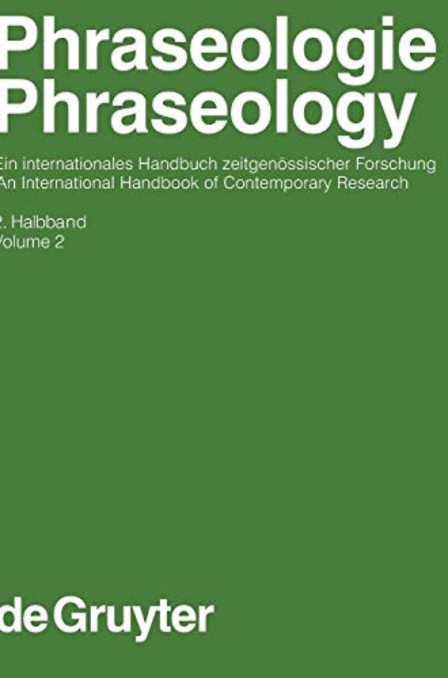 Phraseologie / Phraseology. Volume 2