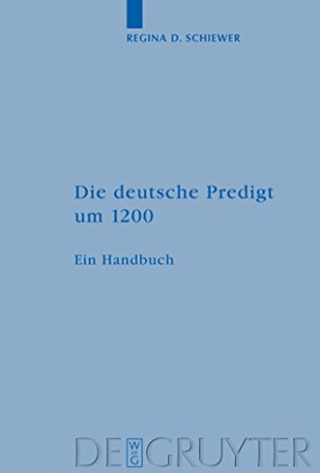 Die deutsche Predigt um 1200 – Ein Handbuch