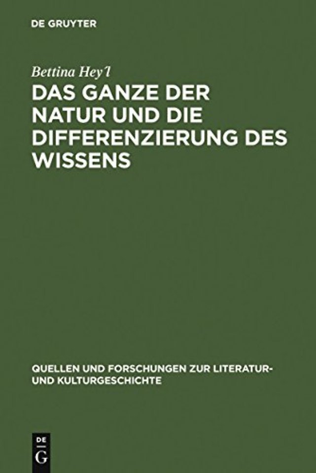 Das Ganze der Natur und die Differenzierung des – Alexander von Humboldt als Schriftsteller