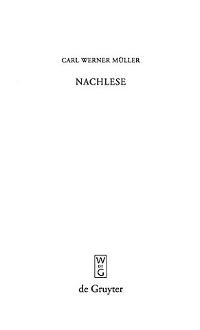 Nachlese – Kleine Schriften 2