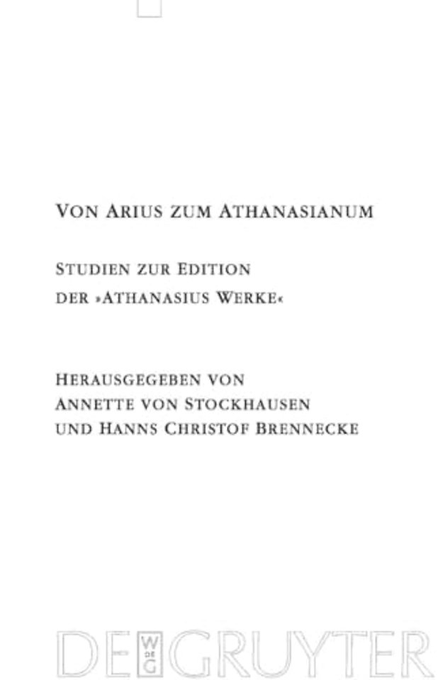 Von Arius Zum Athanasianum
