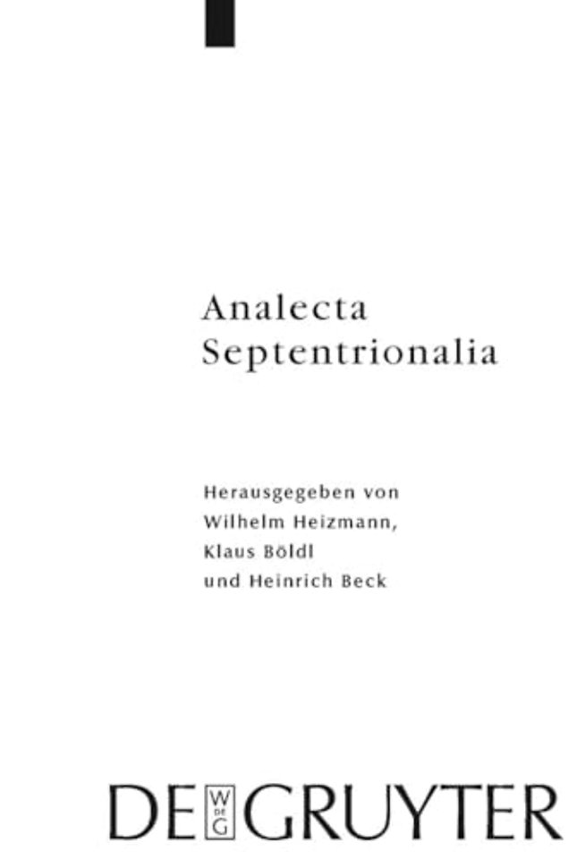 Analecta Septentrionalia – Beiträge zur nordgermanischen Kultur– und Literaturgeschichte