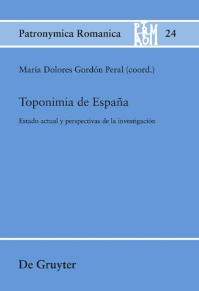 Toponimia de España – Estado actual y perspectivas de la investigación