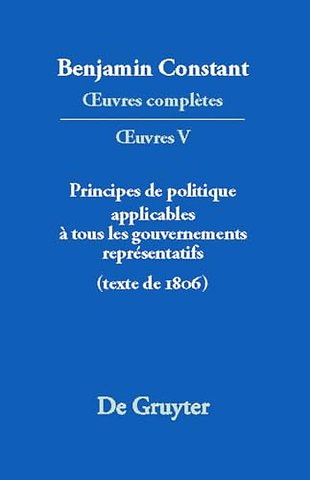 Principes de politique applicables à tous les go – Texte de 1806