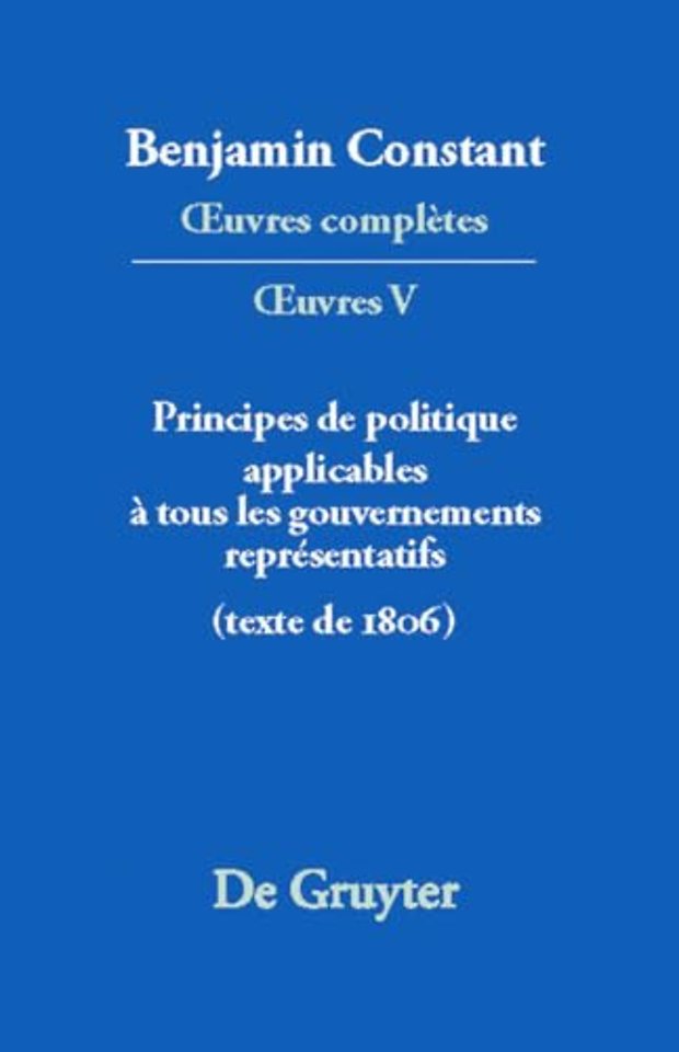 Principes de politique applicables à tous les go – Texte de 1806
