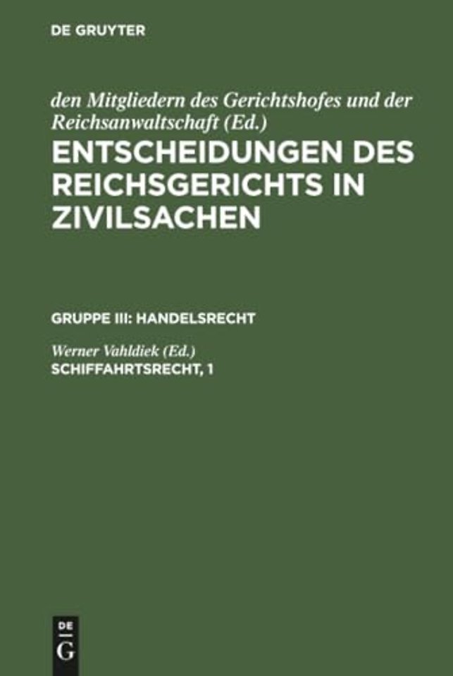 Schiffahrtsrecht, 1