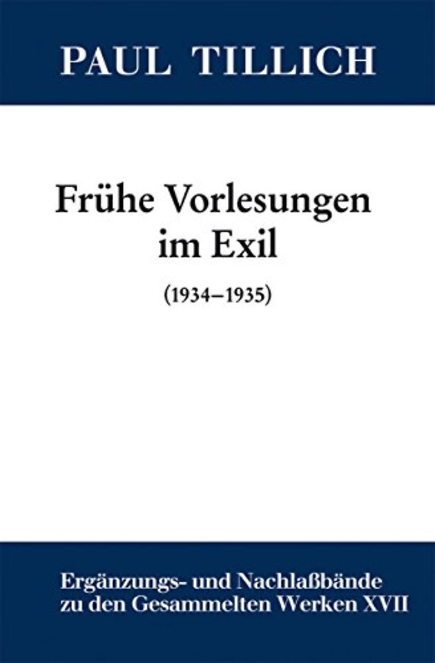 Frühe Vorlesungen im Exil – (1934–1935)
