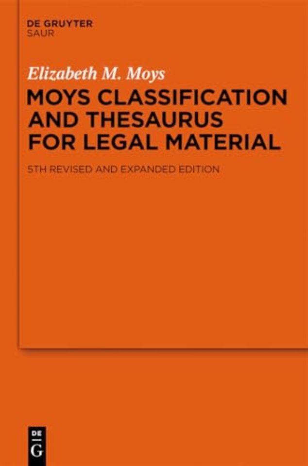 Moys Classification and Thesaurus for Legal Materials