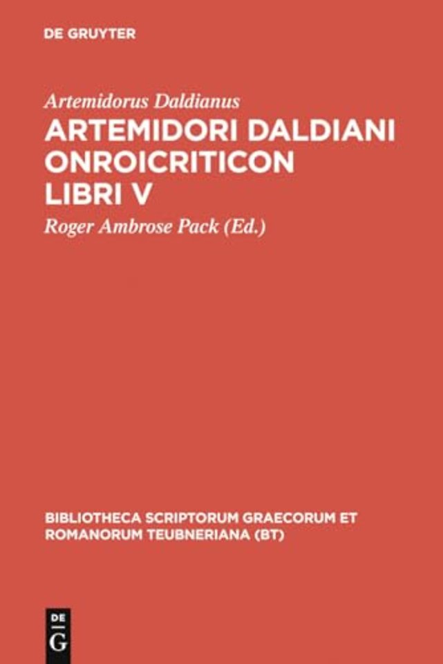 Artemidori Daldiani Onirocriticon Libri V