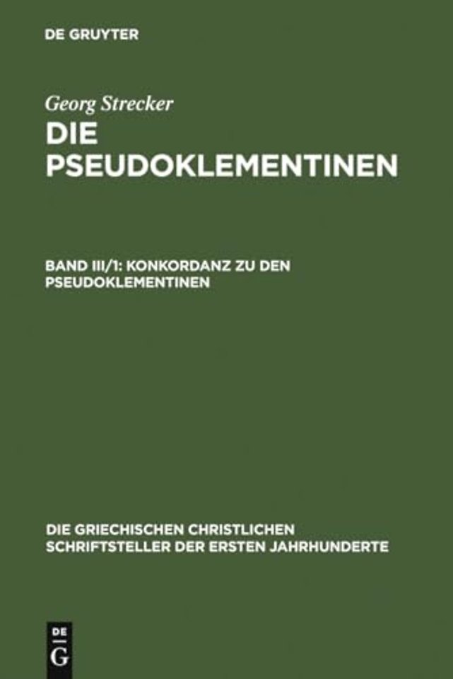 Konkordanz zu den Pseudoklementinen, Teil 1 – Lateinisches Wortregister