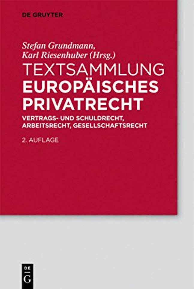 Textsammlung Europaisches Privatrecht