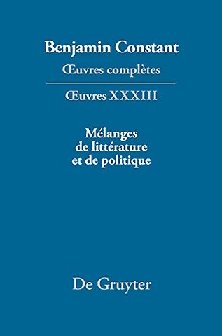 Mélanges de littérature et de politique