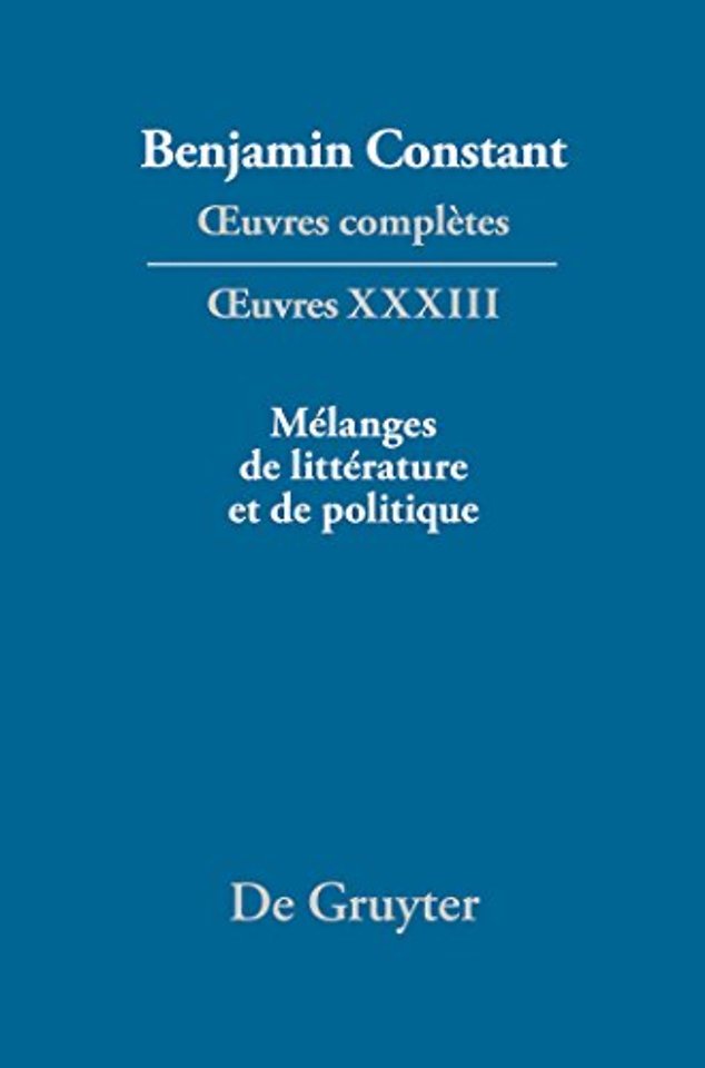 Mélanges de littérature et de politique