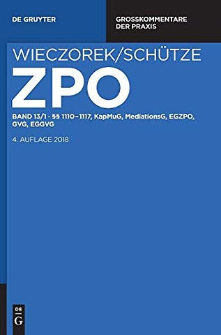 §§ 1110-1117, KapMuG, MediationsG, EGZPO, GVG, EGGVG