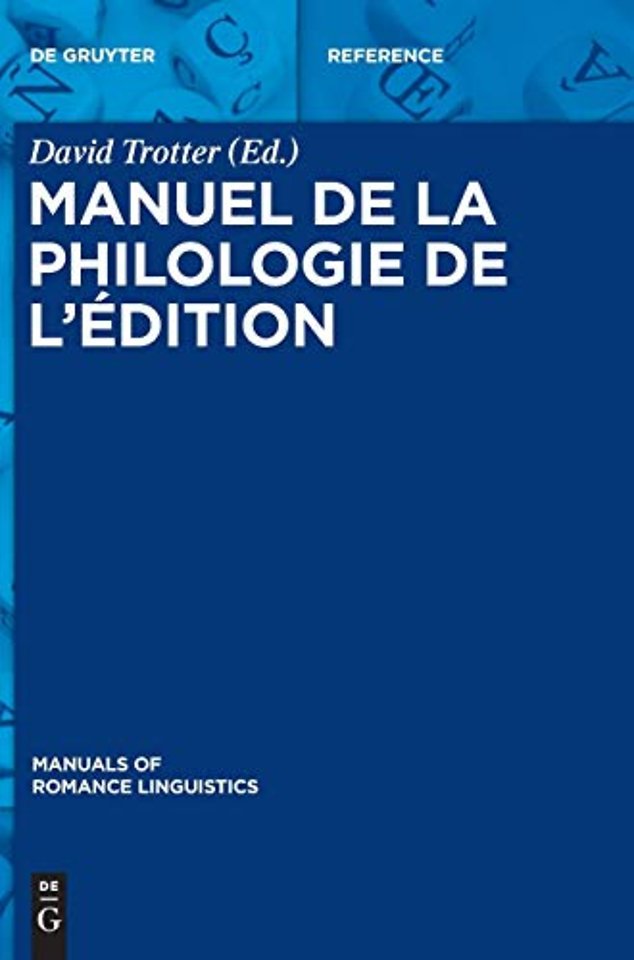 Manuel de la philologie de l'edition