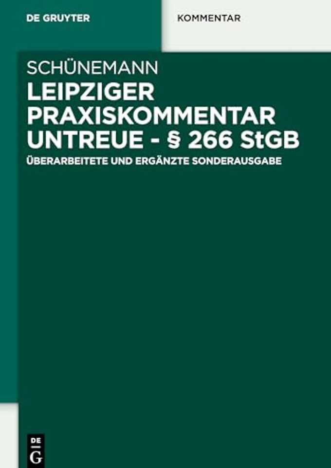 Leipziger Praxiskommentar Untreue - § 266 StGB