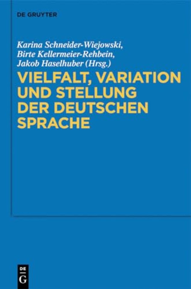 Vielfalt, Variation und Stellung der deutschen Sprache