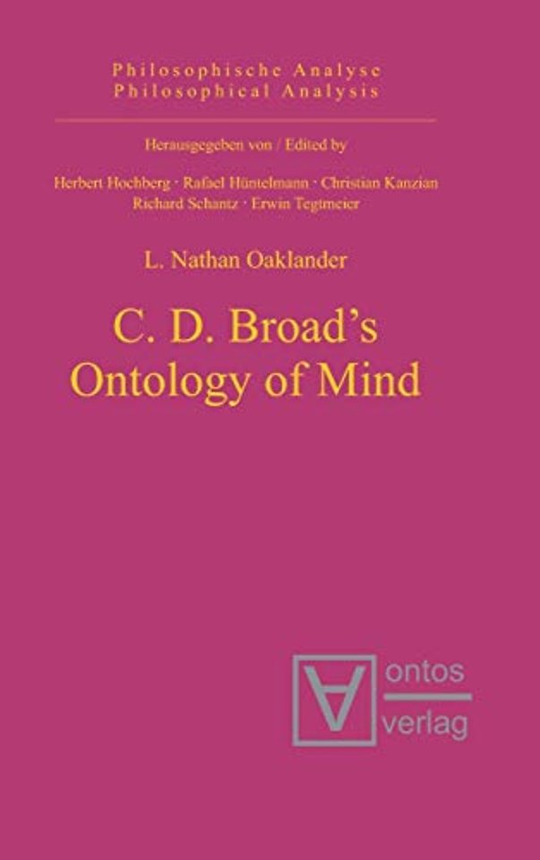 C. D. Broad`s Ontology of Mind