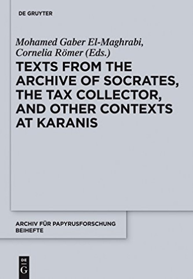 Texts from the "Archive" of Socrates, the Tax Co – P. Cair. Mich. II