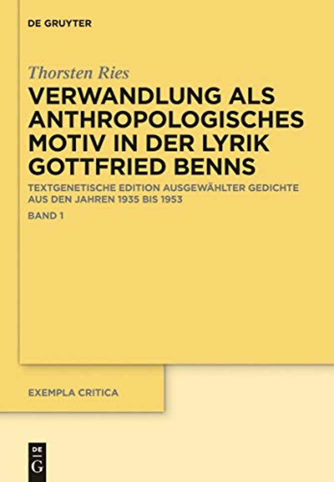 Verwandlung als anthropologisches Motiv in der L – Textgenetische Edition ausgewählter Gedichte aus den Jahren 1935 bis 1953