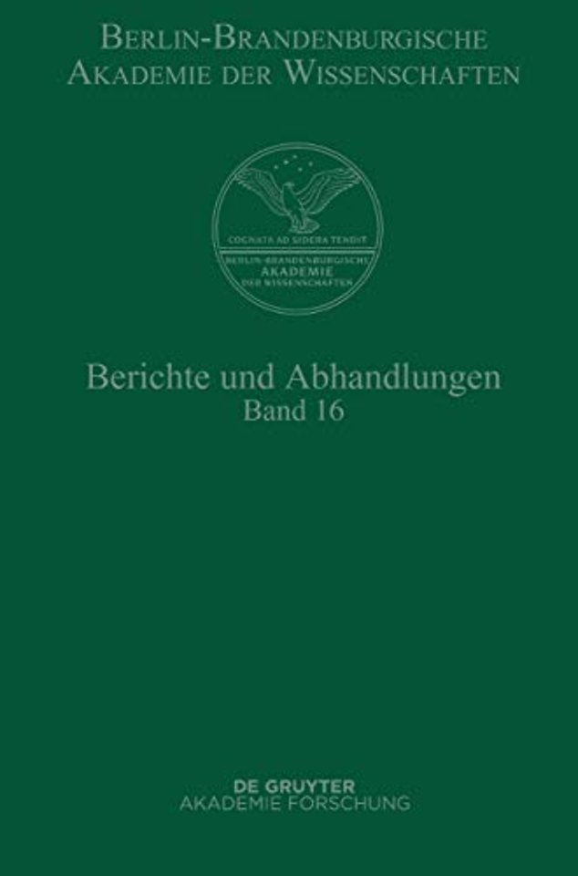 Berichte und Abhandlungen, Band 16, Berichte und Abhandlungen Band 16