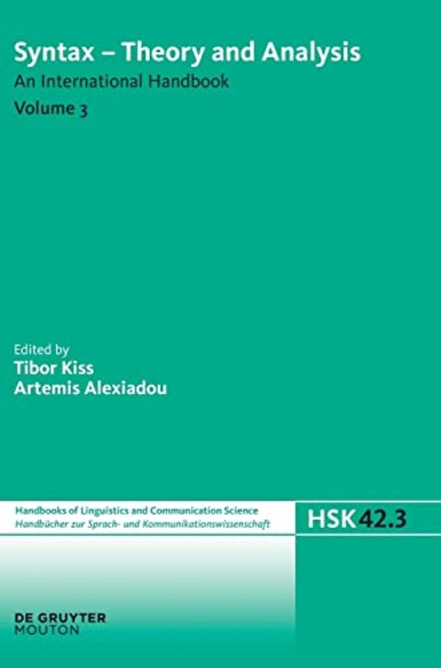 Syntax – Theory and Analysis. Volume 3