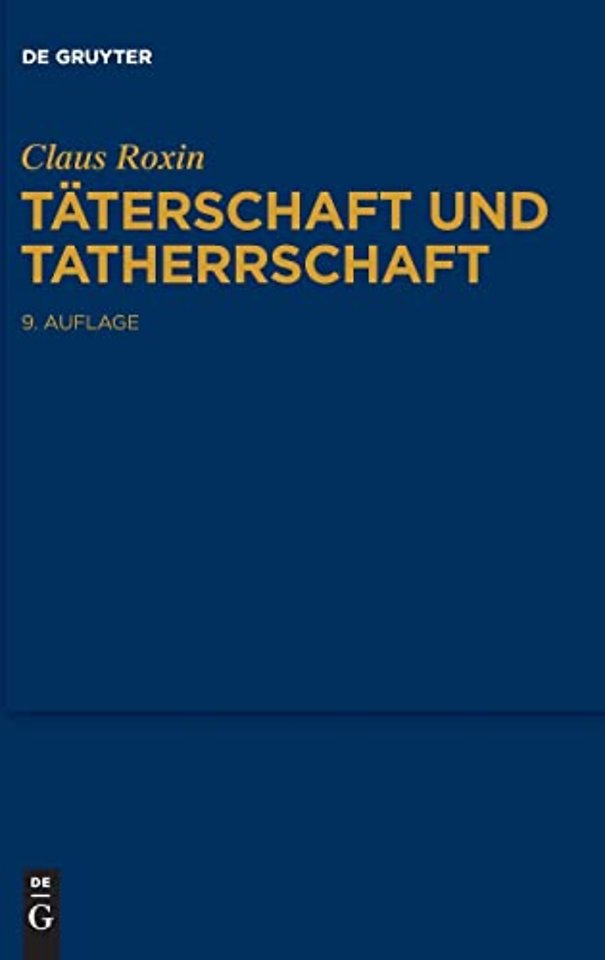 Täterschaft und Tatherrschaft