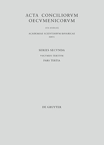 Concilii Actiones VI–VII – Tarasii et synodi epistulae. Epiphanii sermo laudatorius. Canones. Tarasii epistulae post synodum scriptae. Appendix