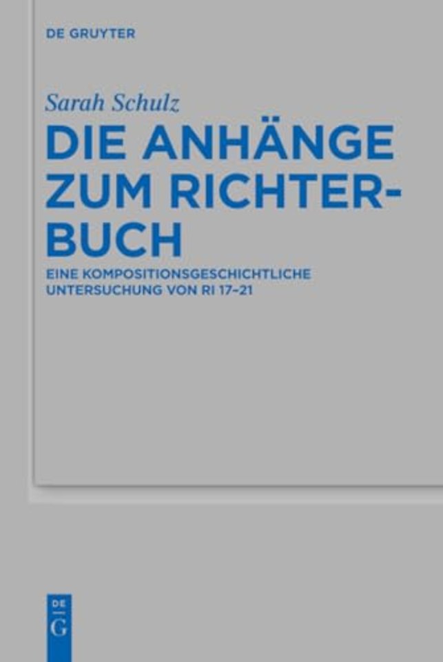 Die Anhange zum Richterbuch