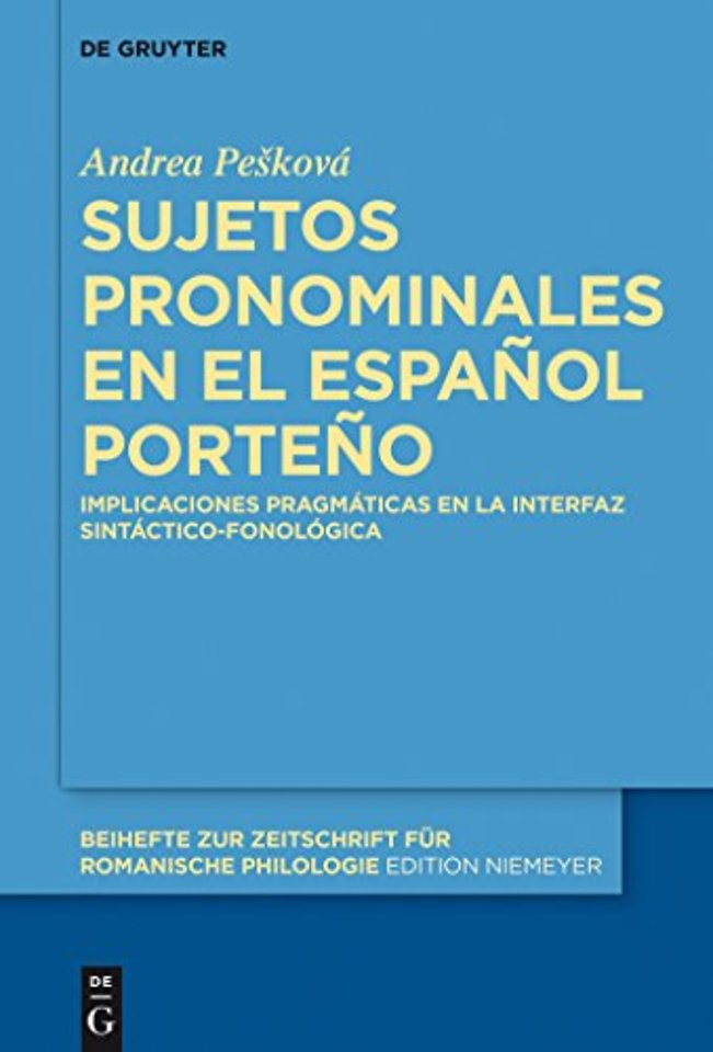 Sujetos Pronominales En El Espanol Porteno