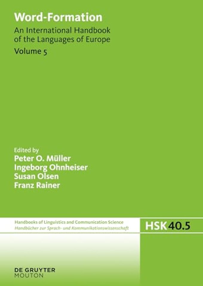 Word–Formation – An International Handbook of the Languages of Europe