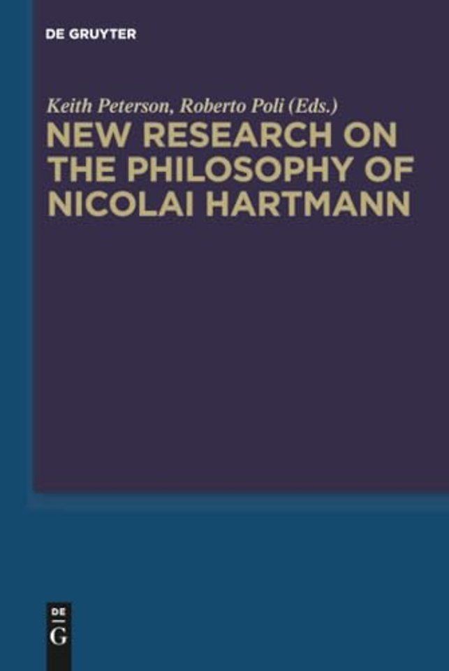 New Research on the Philosophy of Nicolai Hartmann