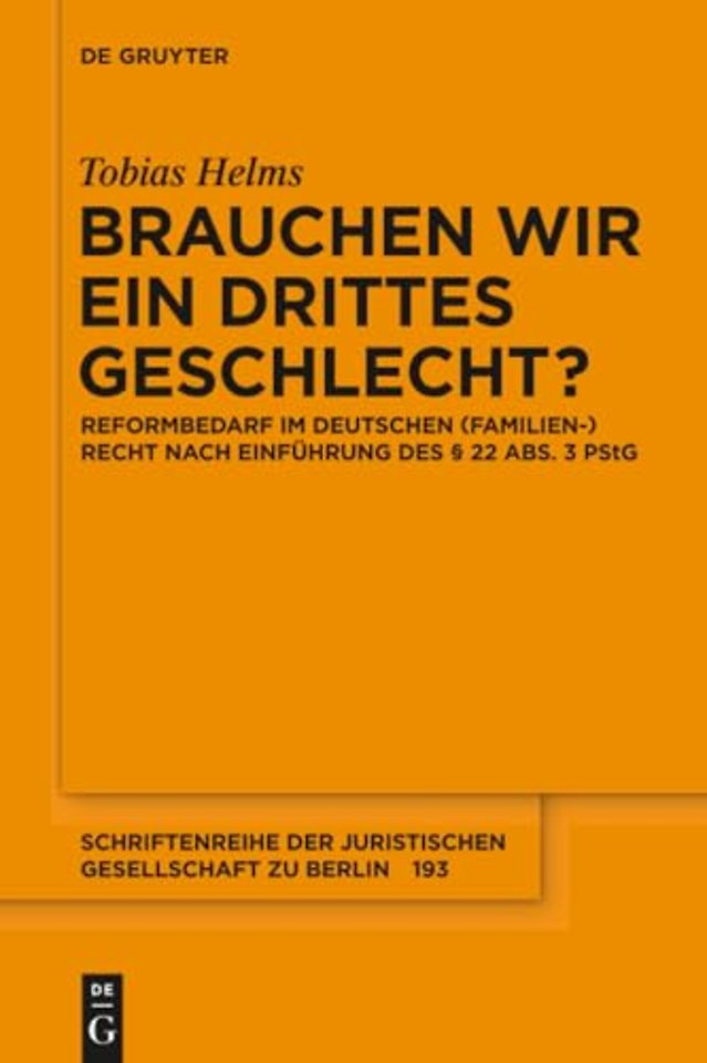 Brauchen wir ein drittes Geschlecht?