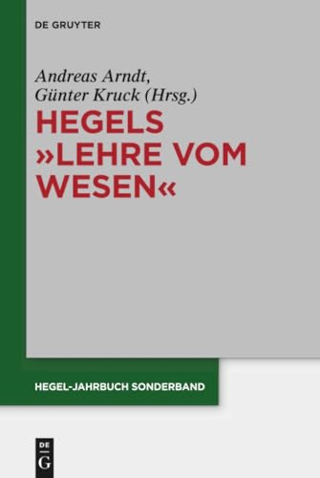 Hegels "Lehre vom Wesen"