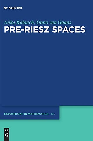 Pre–Riesz Spaces