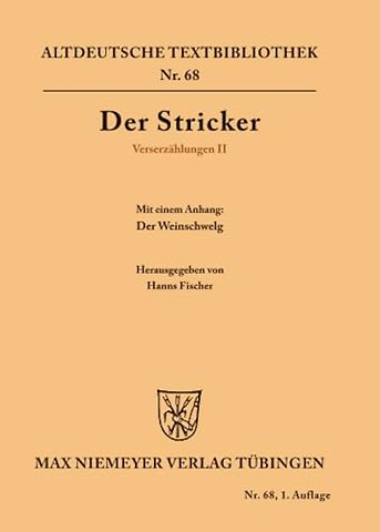 Verserzählungen II – Mit einem Anhang: Der Weinschwelg