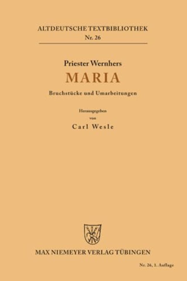 Maria – Bruchstücke und Umarbeitungen