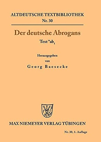 Der deutsche Abrogans – Text ∗ab1