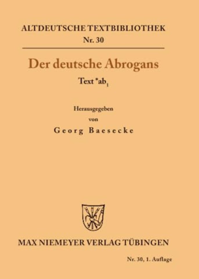 Der deutsche Abrogans – Text ∗ab1
