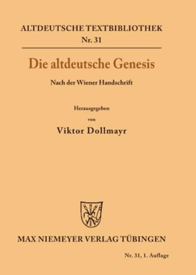 Die altdeutsche Genesis – Nach der Wiener Handschrift
