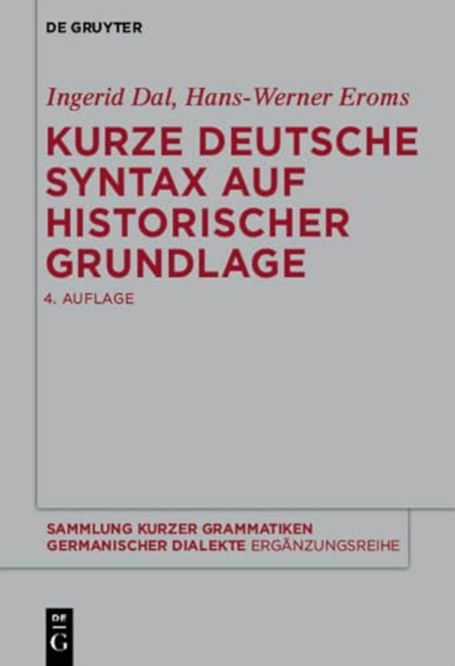 Kurze deutsche Syntax auf historischer Grundlage