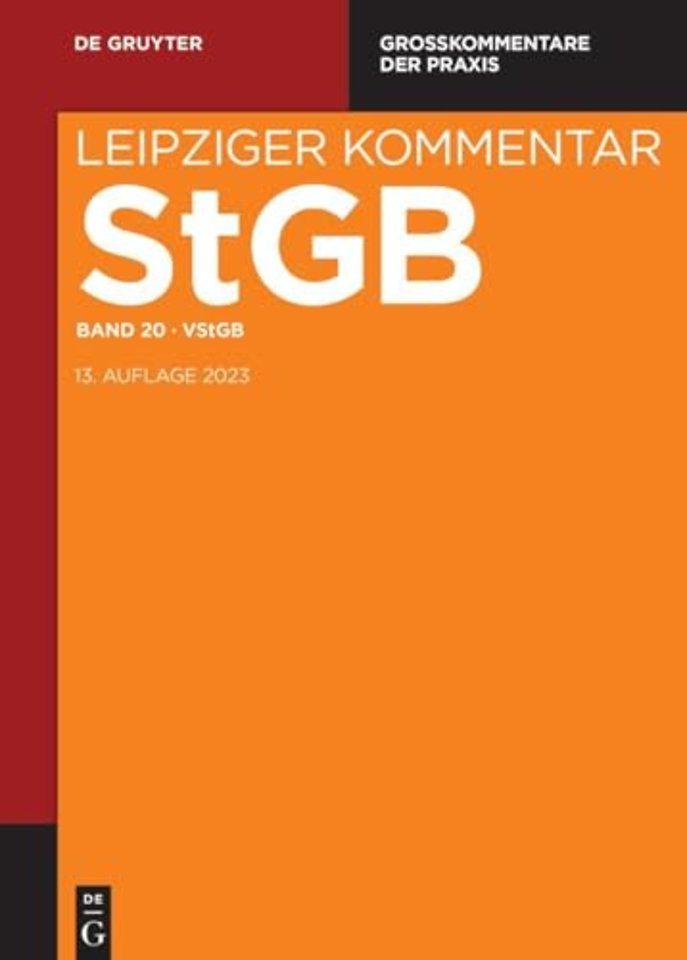 Band 20, Strafgesetzbuch. Leipziger Kommentar, Völkerstrafgesetzbuch