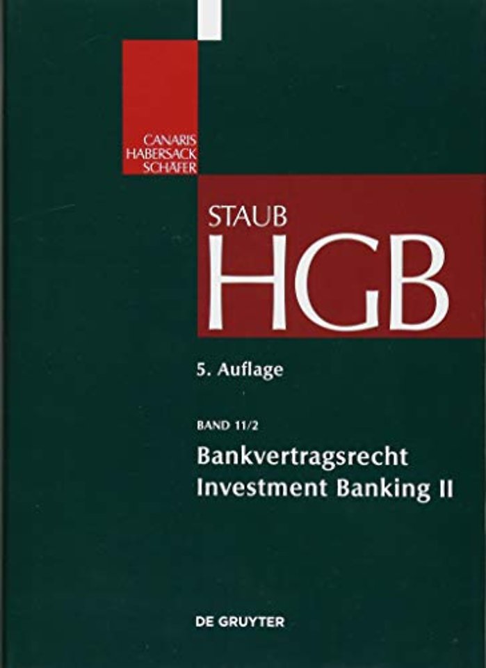 Bankvertragsrecht – Investment Banking II