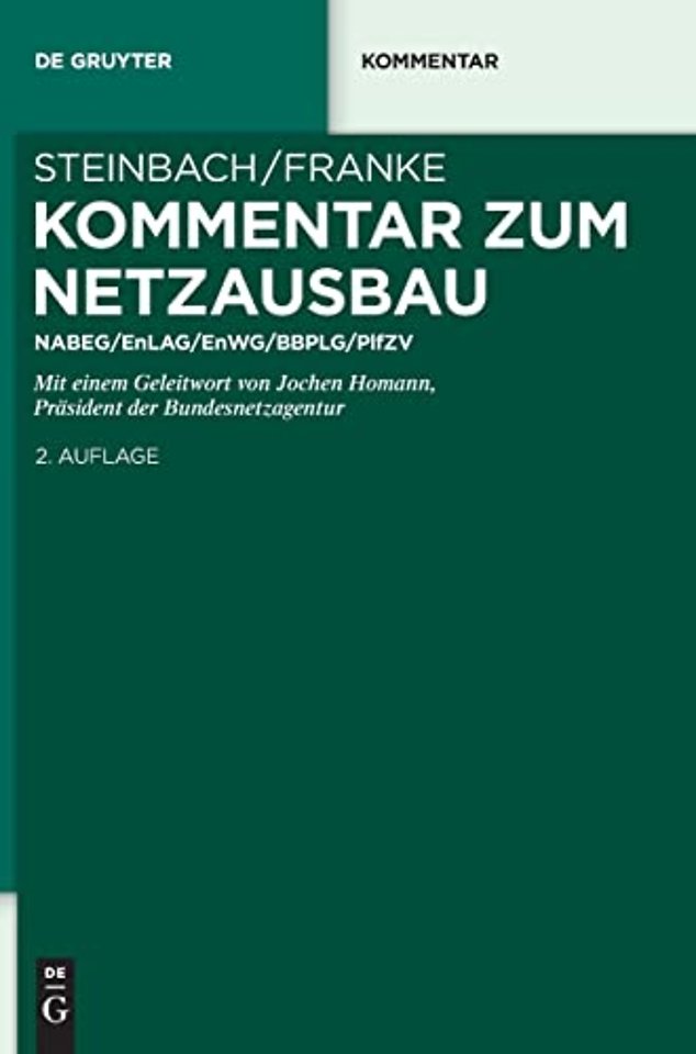 Kommentar zum Netzausbau – NABEG/EnLAG/EnWG/BBPlG/PlfZV