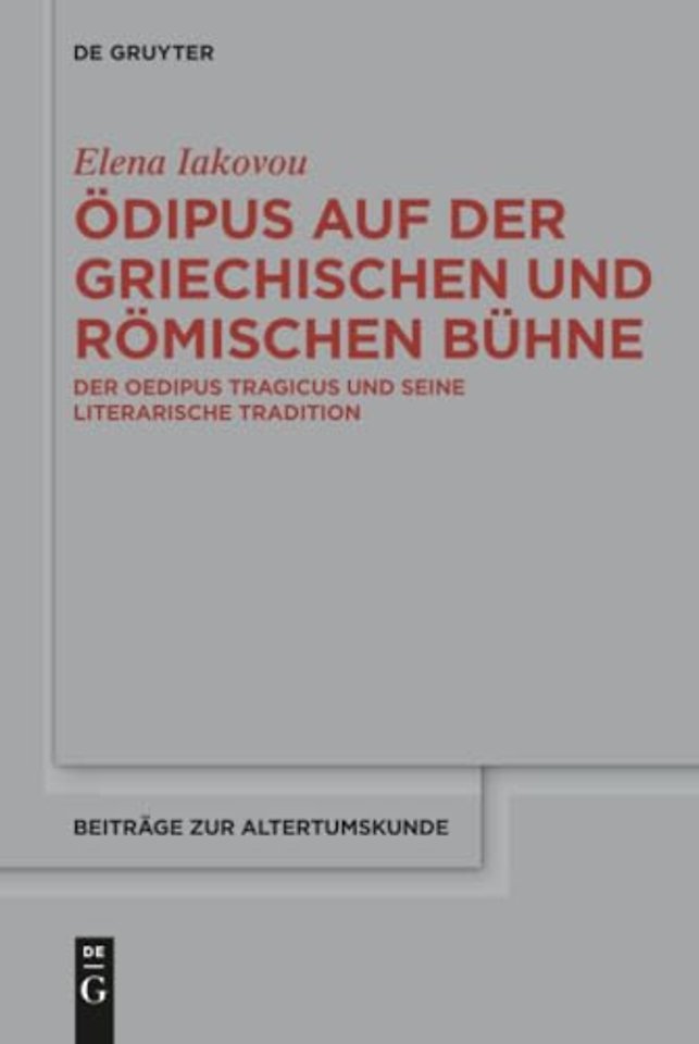 Odipus auf der griechischen und romischen Buhne
