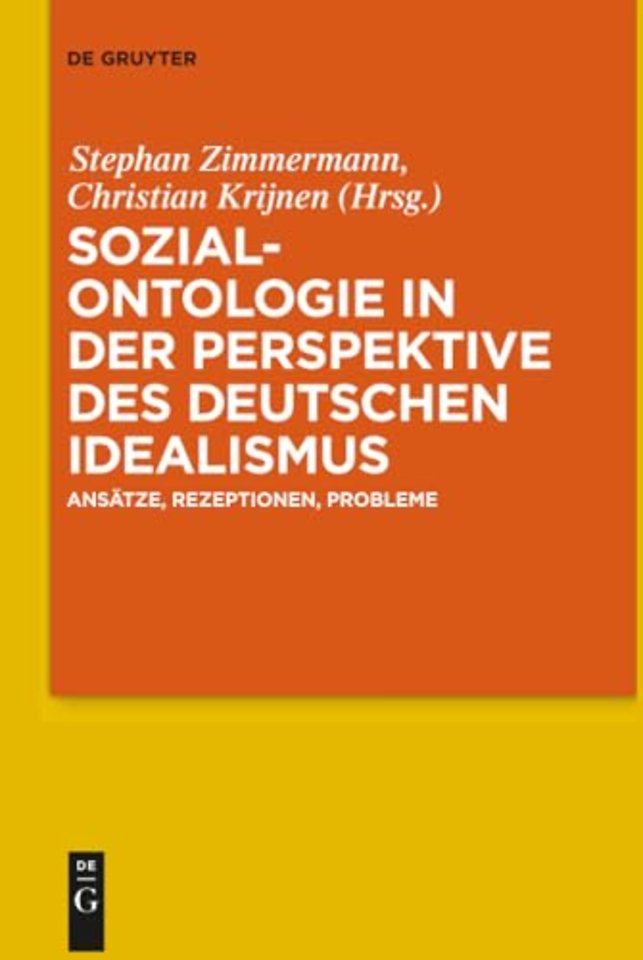 Sozialontologie in der Perspektive des deutschen Idealismus