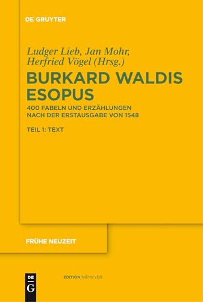 Burkard Waldis: Esopus – 400 Fabeln und Erzählungen nach der Erstausgabe von 1548