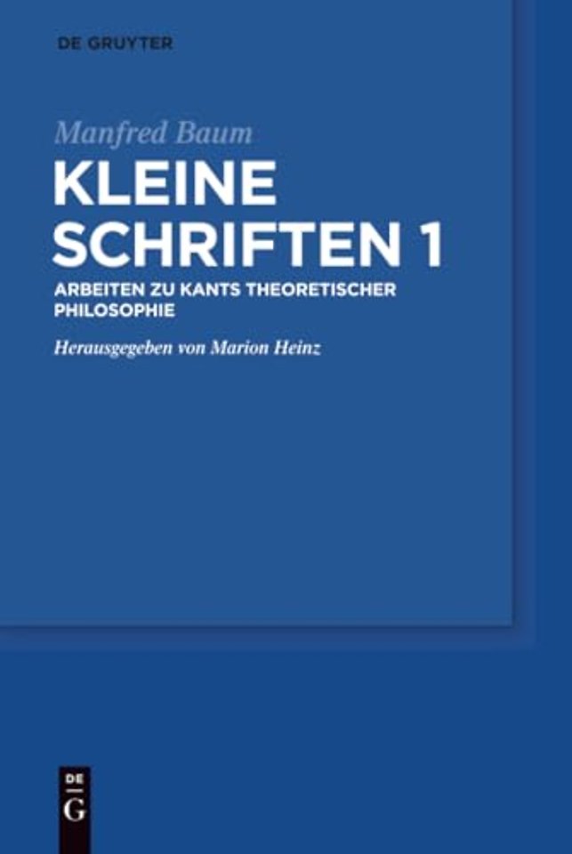 Manfred Baum: Kleine Schriften. Band 1