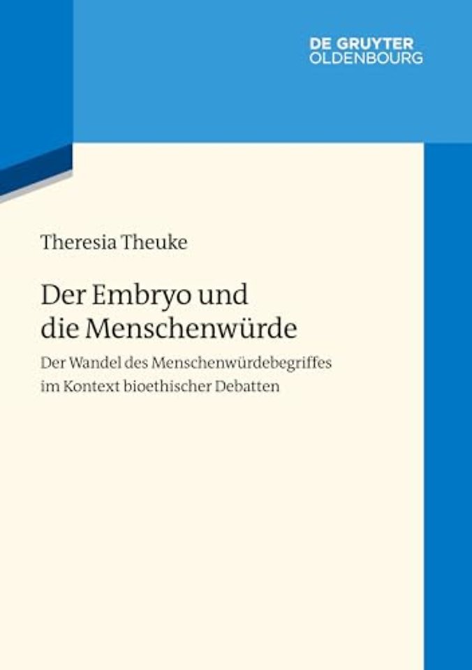 Der Embryo Und Die Menschenwurde
